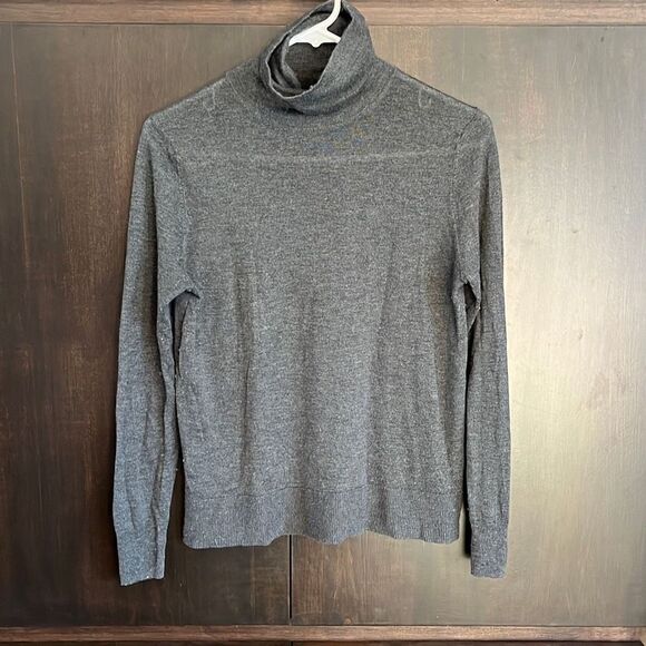 Zara Knit Light Weight Gray Turtleneck Sweater Medium - Picture 1 of 3